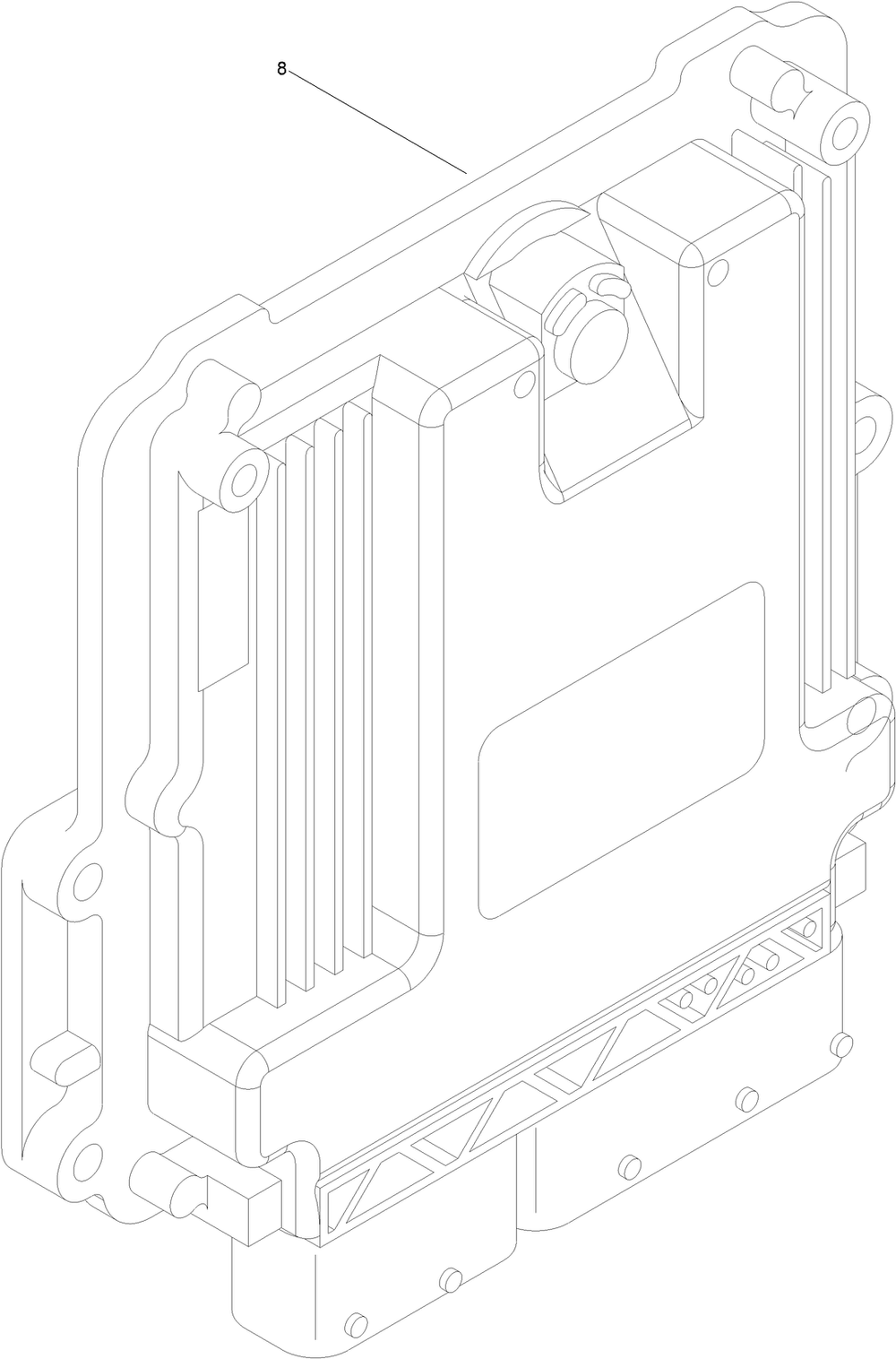 Electronic Control Unit Assembly Diagram and Parts List for 25403 408000000 - 999999999 Toro Lawn Tractor Accessories