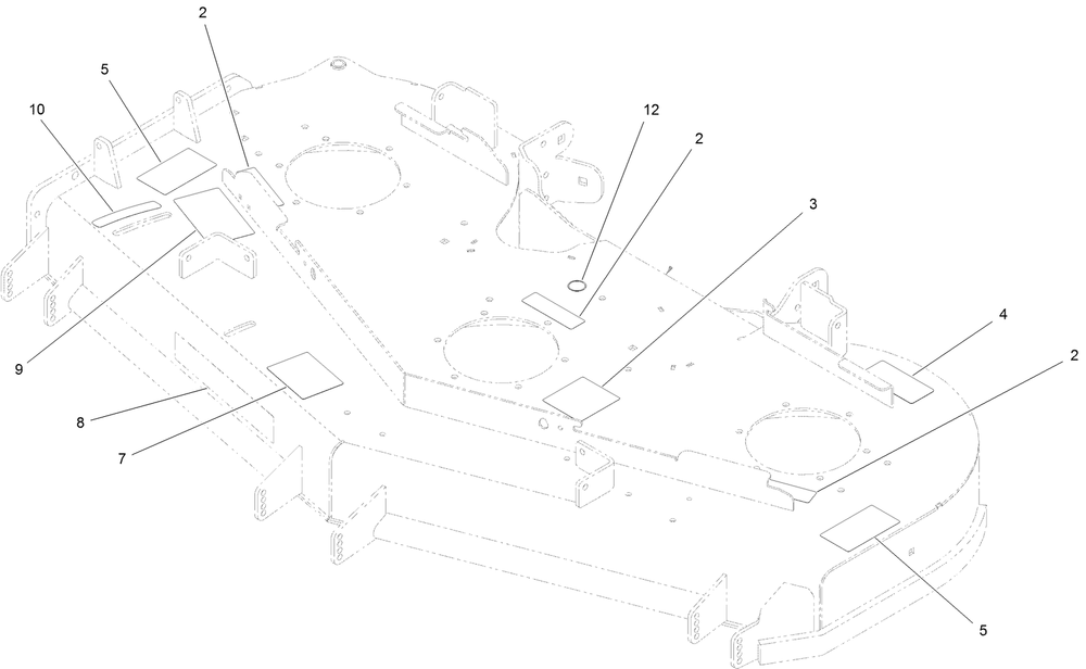 Deck Decal Assembly Diagram and Parts List for 74926 402090000-403005769 Toro Lawn Mower