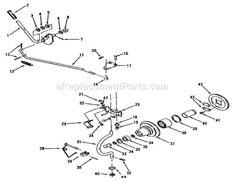 Pto Clutch And Control Diagram and Parts List for R1-12K804 2000001-2999999 - 1992 Toro Lawn Tractor