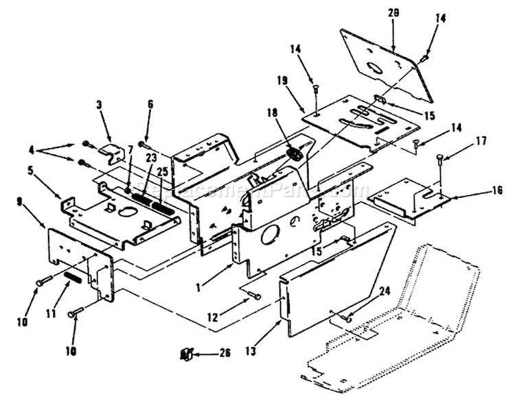 Page AD Diagram and Parts List for R1-12K804 2000001-2999999 - 1992 Toro Lawn Tractor