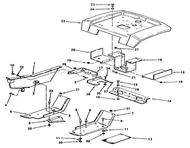 Page AE Diagram and Parts List for R1-12K804 2000001-2999999 - 1992 Toro Lawn Tractor
