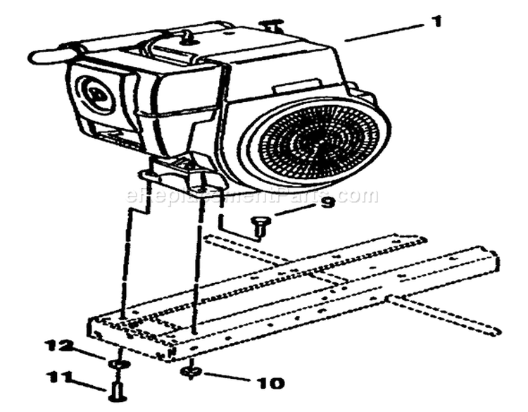 Engine Diagram and Parts List for R1-12K804 2000001-2999999 - 1992 Toro Lawn Tractor