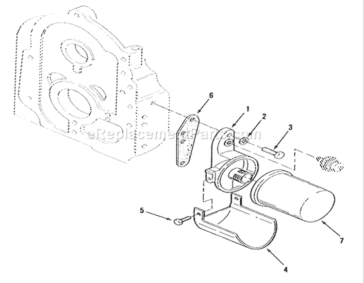 Onan Oil Filter Diagram and Parts List for B1-16O802 1989 Toro Lawn Tractor