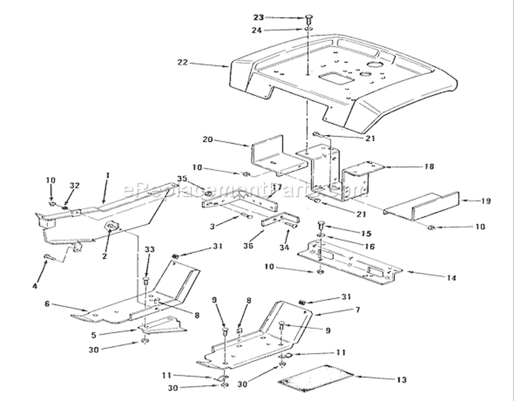 Page AQ Diagram and Parts List for B1-16O802 1989 Toro Lawn Tractor