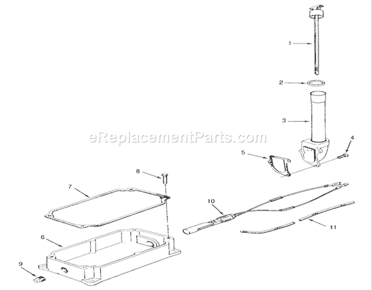 Kohler Oil Pan & Dipstick Diagram and Parts List for R1-16O802 1990 Toro Lawn Tractor