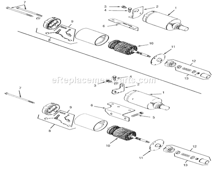 Kohler Starter Diagram and Parts List for R1-16O802 1990 Toro Lawn Tractor