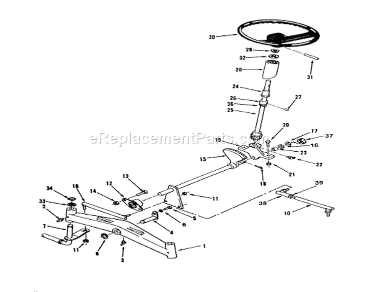 Front Axle And Steering Diagram and Parts List for R1-16O804 2000001-2999999 - 1992 Toro Lawn Tractor