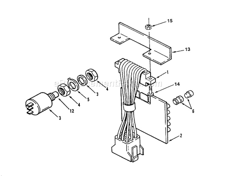 Electrical System Diagram and Parts List for R1-16O804 2000001-2999999 - 1992 Toro Lawn Tractor