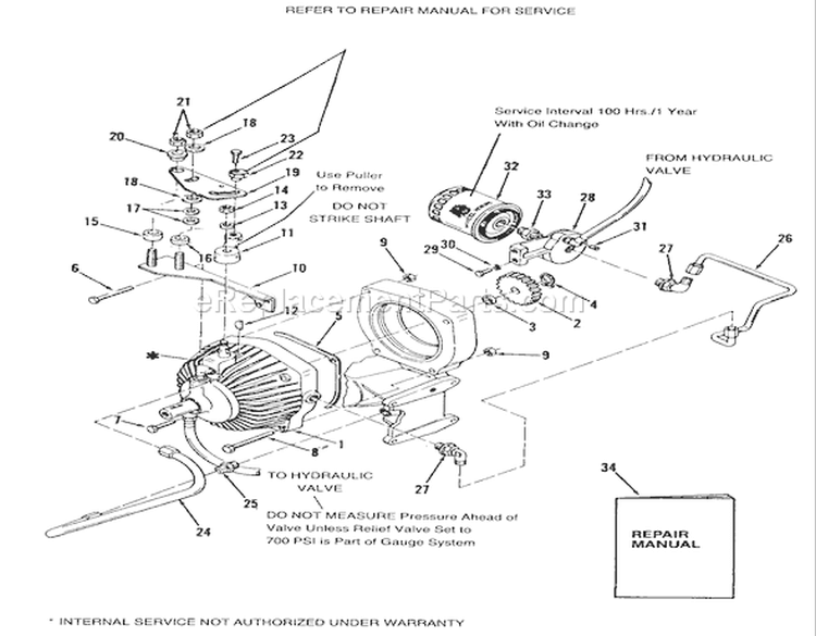 Automatic Transmission Diagram and Parts List for R1-18OE01 1990 Toro Lawn Tractor