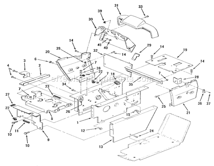 Page R Diagram and Parts List for R1-18OE01 1990 Toro Lawn Tractor