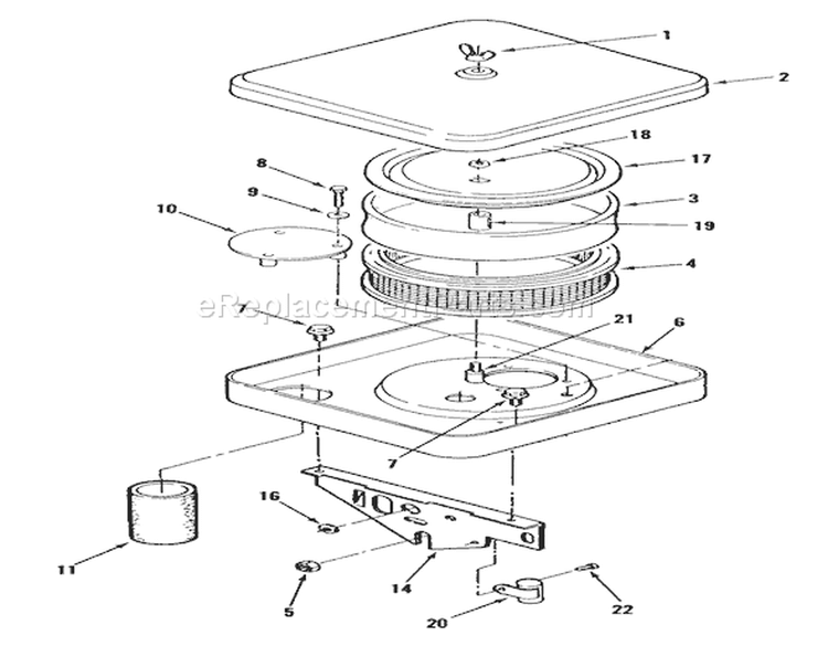 Air Cleaner Diagram and Parts List for R1-18OE02 1990 Toro Lawn Tractor