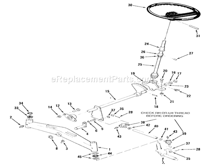 Front Axle And Steering Diagram and Parts List for R1-18OE02 1990 Toro Lawn Tractor