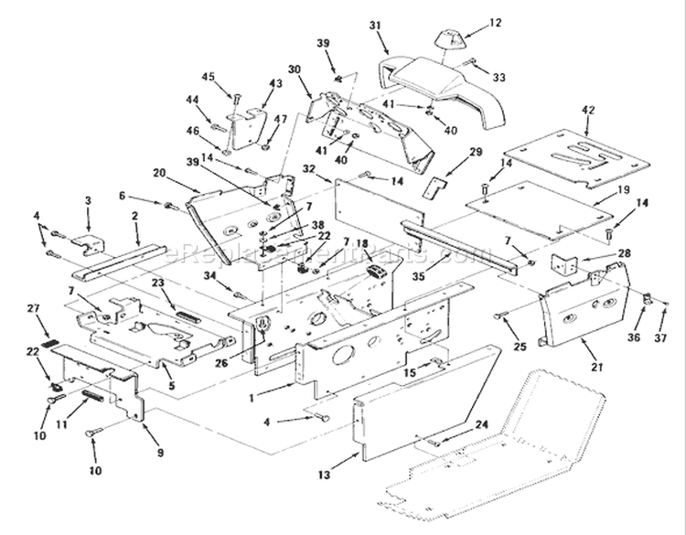 Page Z Diagram and Parts List for R1-18OE02 1990 Toro Lawn Tractor