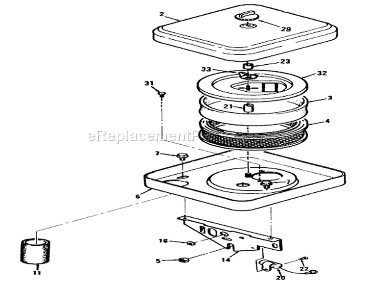 Air Cleaner Diagram and Parts List for R1-20OE02 2000001-2999999 - 1992 Toro Lawn Tractor