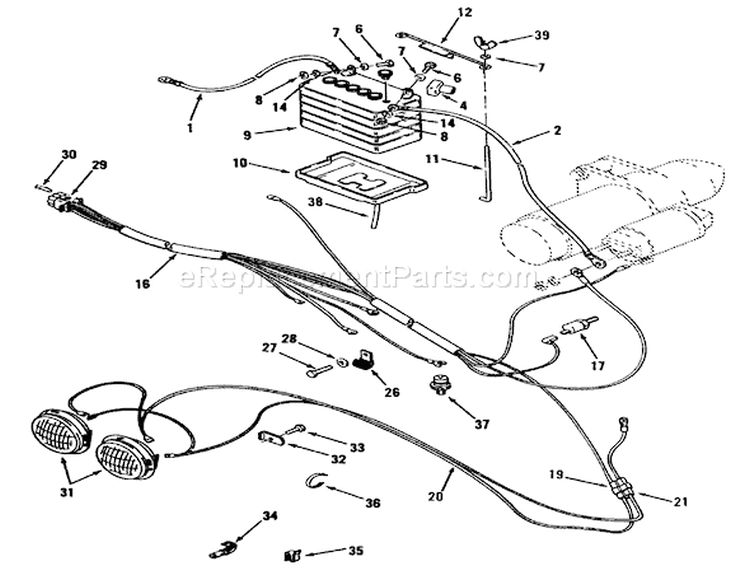 Page M Diagram and Parts List for R1-20OE02 2000001-2999999 - 1992 Toro Lawn Tractor