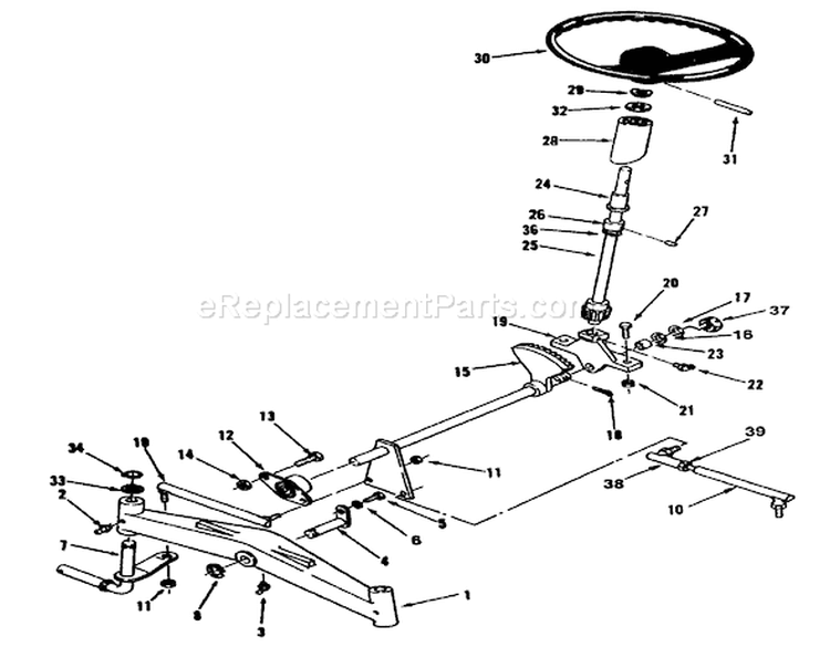 Front Axle And Steering Diagram and Parts List for R1-20OE02 2000001-2999999 - 1992 Toro Lawn Tractor