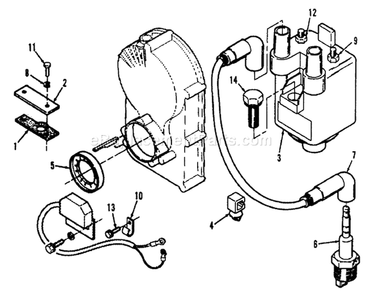 Ignition - Electronic Diagram and Parts List for R1-20OE02 2000001-2999999 - 1992 Toro Lawn Tractor
