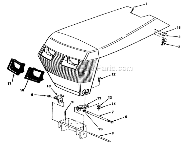 Page AE Diagram and Parts List for R1-20OE02 2000001-2999999 - 1992 Toro Lawn Tractor