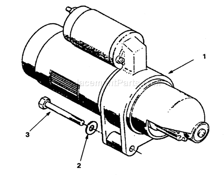 Starter Diagram and Parts List for R1-20OE02 2000001-2999999 - 1992 Toro Lawn Tractor