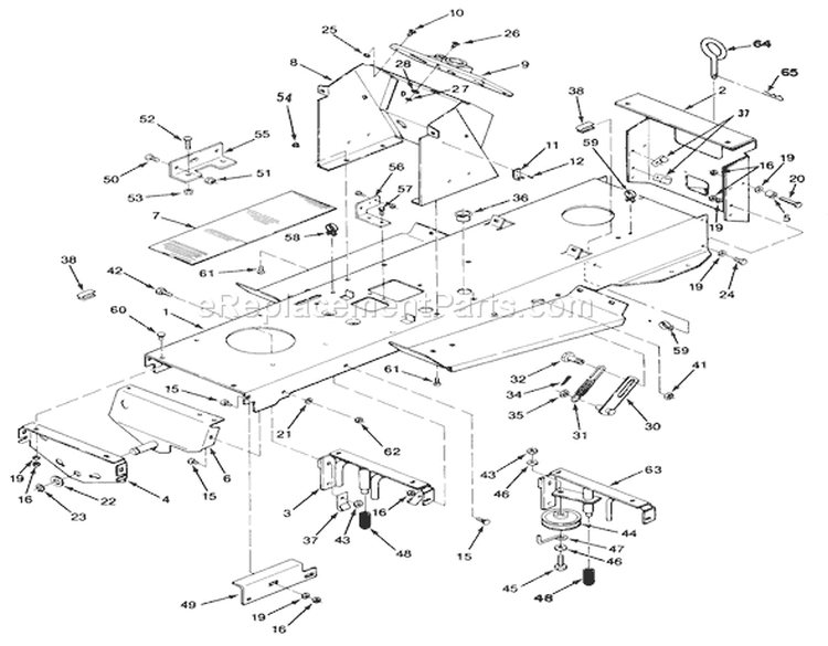 Frame Assembly Diagram and Parts List for R2-12OE01 1000001-1999999 - 1991 Toro Lawn Tractor