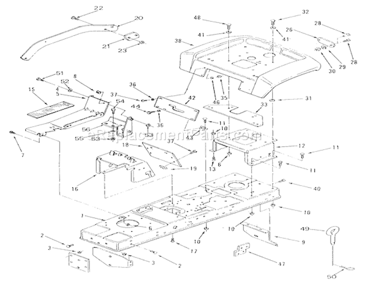 Page J Diagram and Parts List for E2-17K502 1989 Toro Lawn Tractor