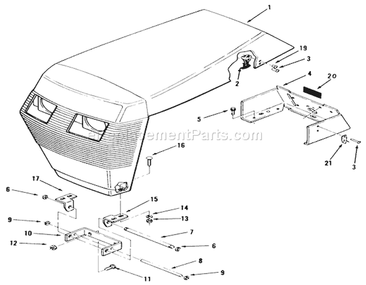 Frame, Sheet Metal And Covers Diagram and Parts List for R2-17K502 1990 Toro Lawn Tractor