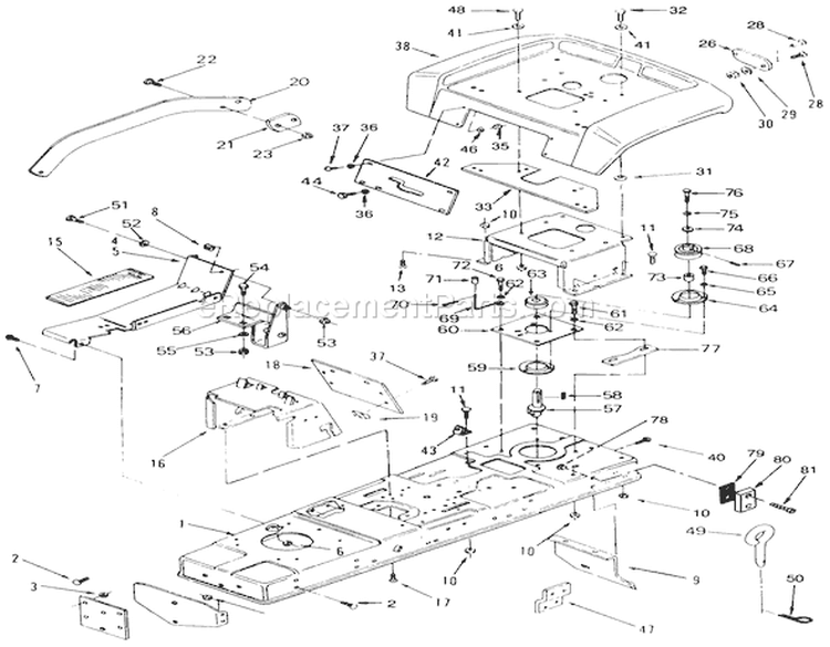 Page M Diagram and Parts List for R2-17K502 1990 Toro Lawn Tractor