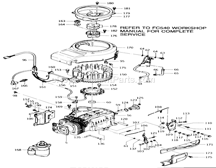Kawasaki Fc540V Type As-08 Engine Diagram and Parts List for R2-17K502 1990 Toro Lawn Tractor