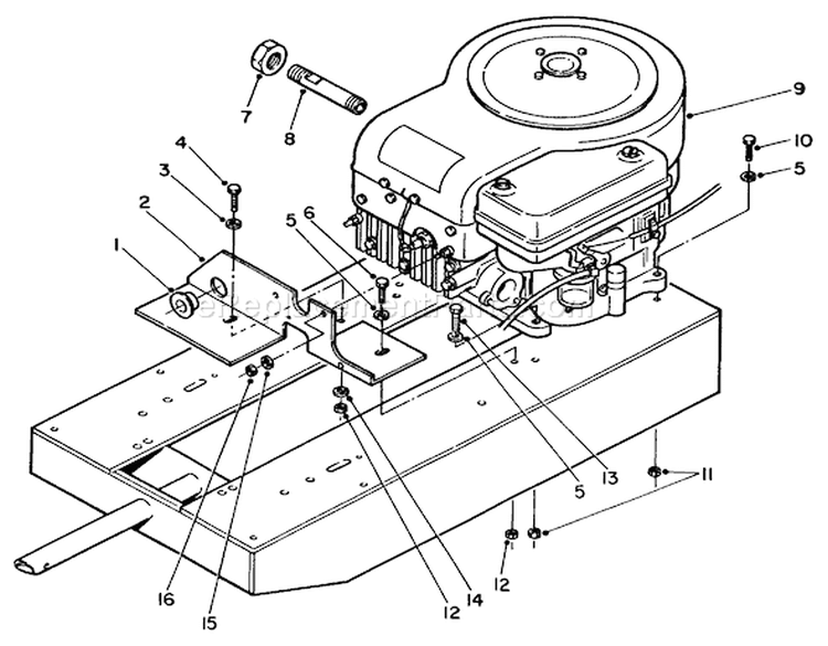 Engine Assembly Diagram and Parts List for R3-10B404 3900001-3999999 - 1993 Toro Lawn Tractor