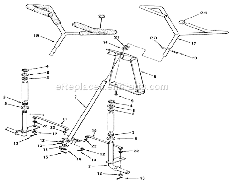 Front Axle & Steering Assembly Diagram and Parts List for R3-10B404 3900001-3999999 - 1993 Toro Lawn Tractor