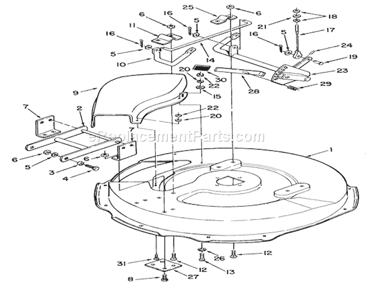 Mower Deck & Front Mount Diagram and Parts List for R3-10B404 3900001-3999999 - 1993 Toro Lawn Tractor