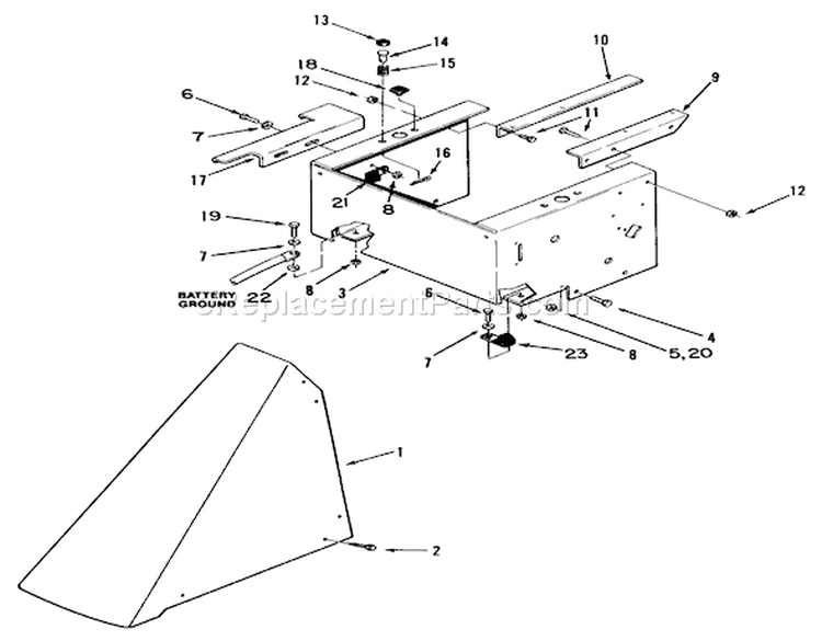 Sheet Metal Assembly Diagram and Parts List for R3-10B404 3900001-3999999 - 1993 Toro Lawn Tractor