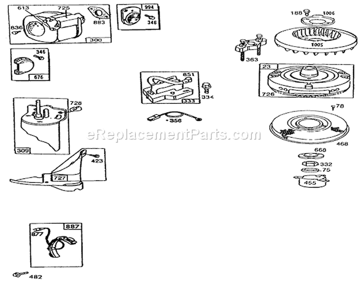 Briggs & Stratton Model 286707-0118-01 Diagram and Parts List for R3-10B404 3900001-3999999 - 1993 Toro Lawn Tractor