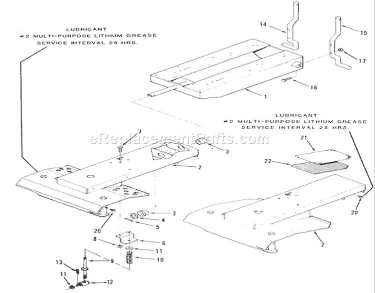 Frame Diagram and Parts List for R3-10B401 1990 Toro Lawn Tractor