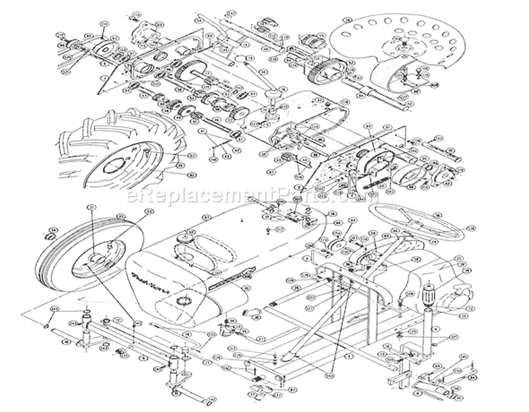 Model Rj-58-59 Parts List Diagram and Parts List for RJ-59 1959 Toro Lawn Tractor