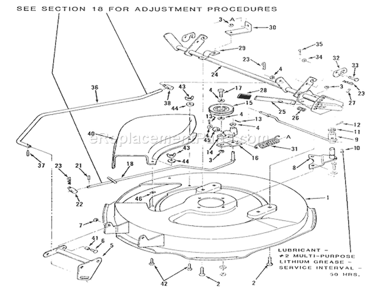 30" Mower Deck (212-5Sb) Diagram and Parts List for S2-12K501 1989 Toro Lawn Tractor