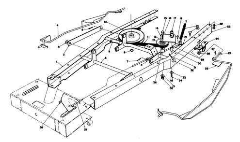 Frame Assembly Diagram and Parts List for 56080 1000001 - 1999999 Toro Lawn Tractor