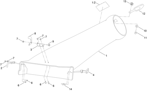 Chute Assembly No. 139-3259 Diagram and Parts List for 79851 400000000 - 999999999 Toro Lawn Tractor