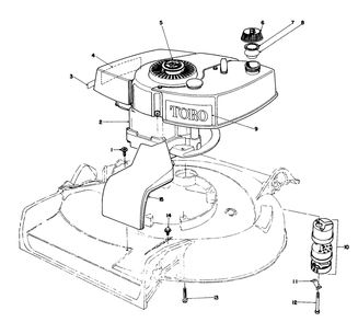 Engine Assembly Model 16297 Diagram and Parts List for 16297 0000001 - 0999999 Toro Lawn Mower