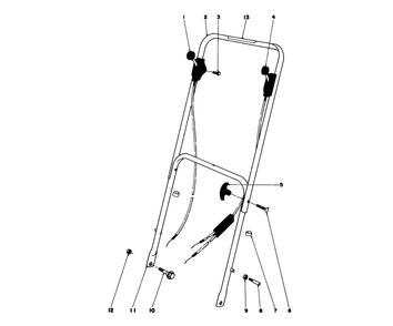 Handle Assembly Models 16009, 16113, 16277 Diagram and Parts List for 16277 7000001 - 7999999 Toro Lawn Mower