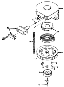 Rewind Starter No. 590420a Diagram and Parts List for 20586 5000001 - 5999999 Toro Lawn Mower