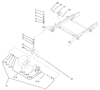 Caster And Wheel Assembly Diagram and Parts List for 74231 (230000001-230006000)(2003) Toro Lawn Mower