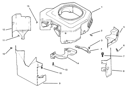 Part Location Diagram of 2406319 Toro Baffle-Cylinder #1 Side