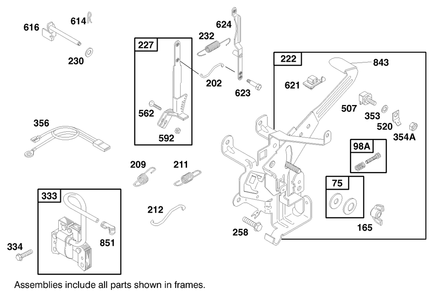 Part Location Diagram of 499096 Toro Lever-Governor