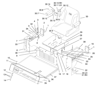 Part Location Diagram of 92-7301 Toro SPACER