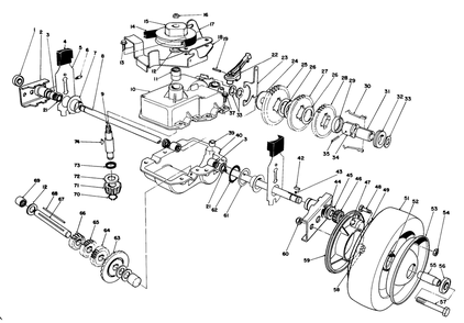 Gear Case Assembly (Model 22035) Diagram and Parts List for 22035 0000001 - 0999999 Toro Lawn Mower