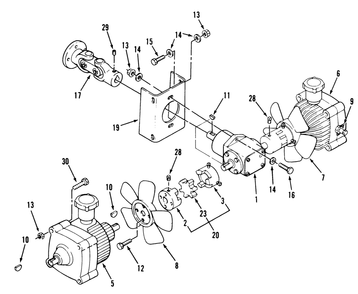 Transmission Drive Diagram and Parts List for Z1-24OE05 2000001 - 2999999 Toro Lawn Tractor