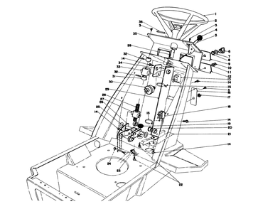 Part Location Diagram of 28-41-10 Toro Switch-Light (Incl. Ref. #1 47)