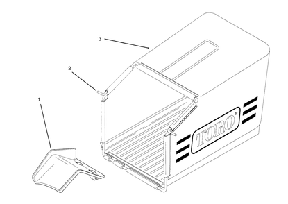 Grass Bag Assembly Diagram and Parts List for 21010BC 5900001 - 5999999 Toro Lawn Mower