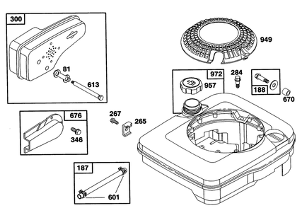 Engine Briggs & Stratton Model 124702-3115-01 Diagram and Parts List for 20217 2000001 - 2999999 Toro Lawn Mower